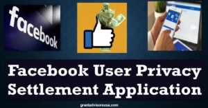 facebook user privacy settlement application,