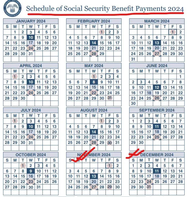 Social Security Disability Payment Schedule 2024 SSDI Payment November