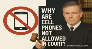 why are cell phones not allowed in court